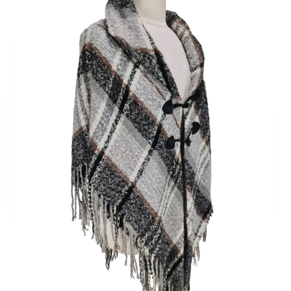 Plaid Wrap/Poncho